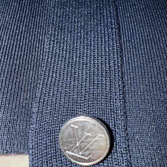 New LV cardigan in rich dark blue - Picture 4 of 4